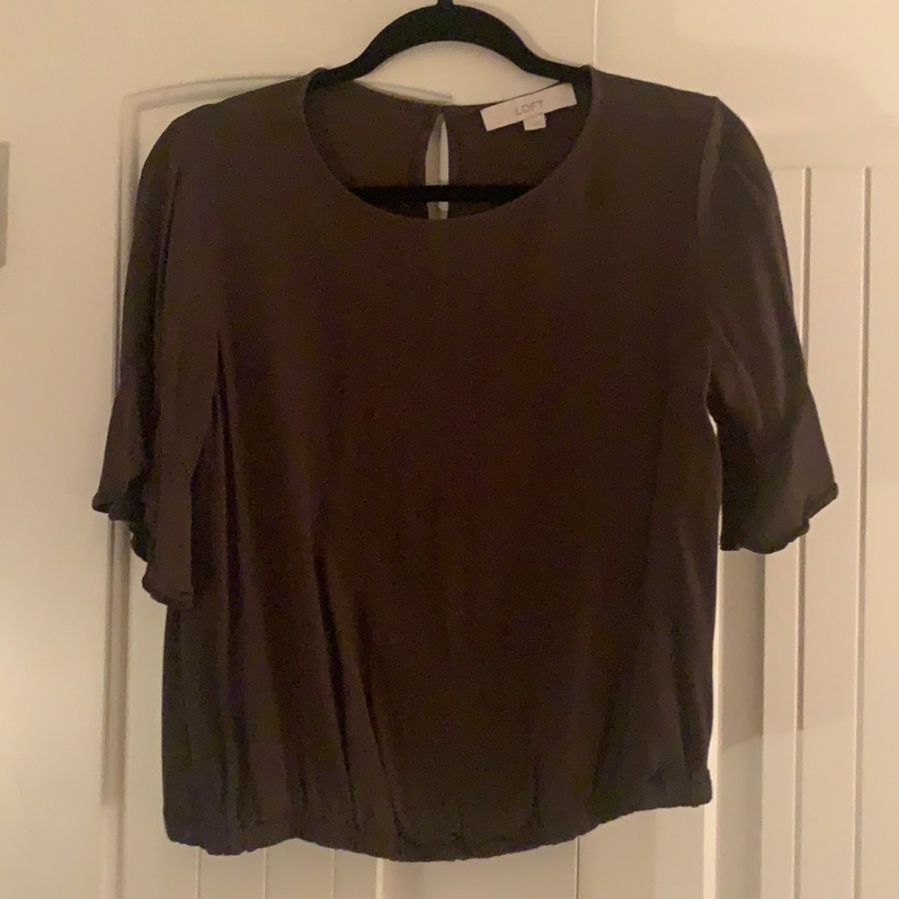 S Loft Olive Green Blouse